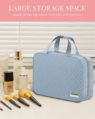 HOTOR bag with spacious compartments organizes cosmetics and travel items efficiently.