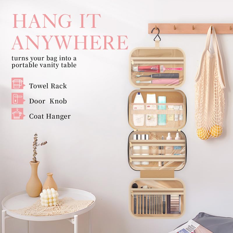 Hotor bag's sturdy retractable hook hangs neatly in any bathroom.