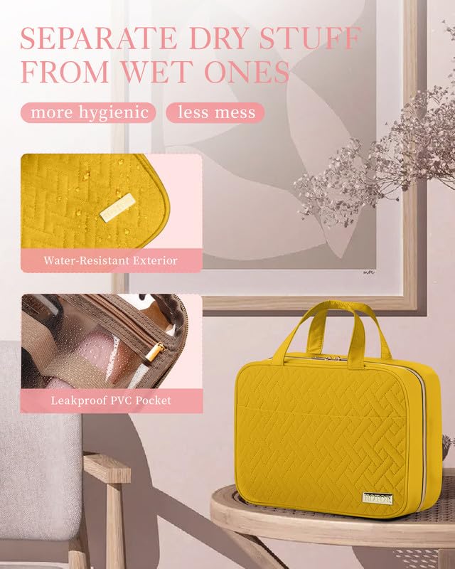 HOTOR travel toiletry bag sturdy metal hook for hanging