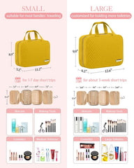 HOTOR travel toiletry bag transparent pockets enable quick access