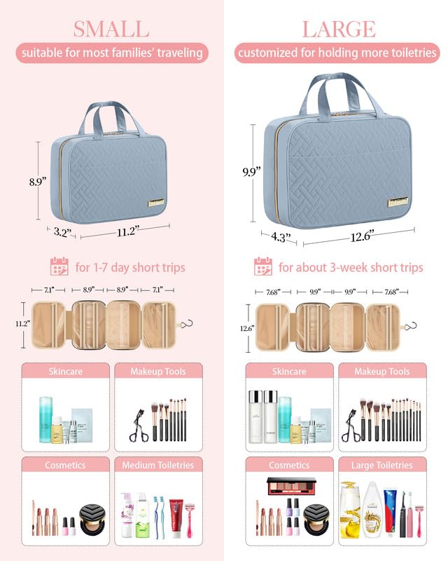 Waterproof PVC pocket isolates wet items for mess-free travel.