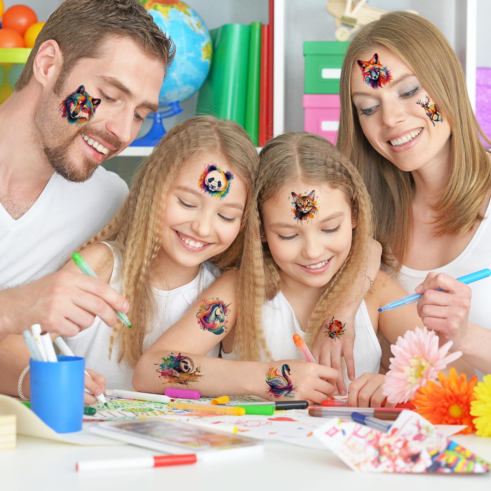 Hotoyannia tattoos removable with baby oil for gentle cleanup.