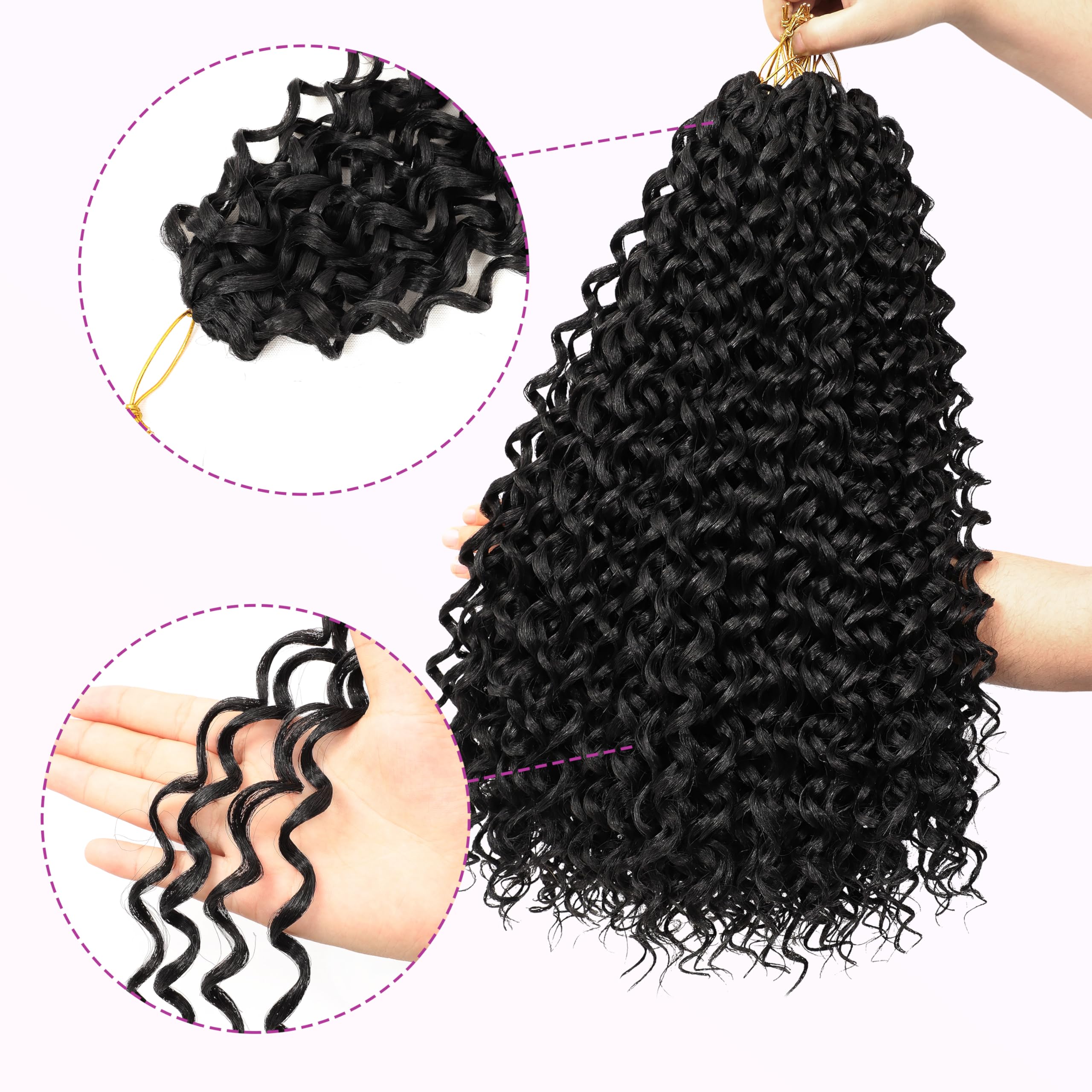 Hottoii GoGo Curl 18-inch set includes crochet hook for easy setup.