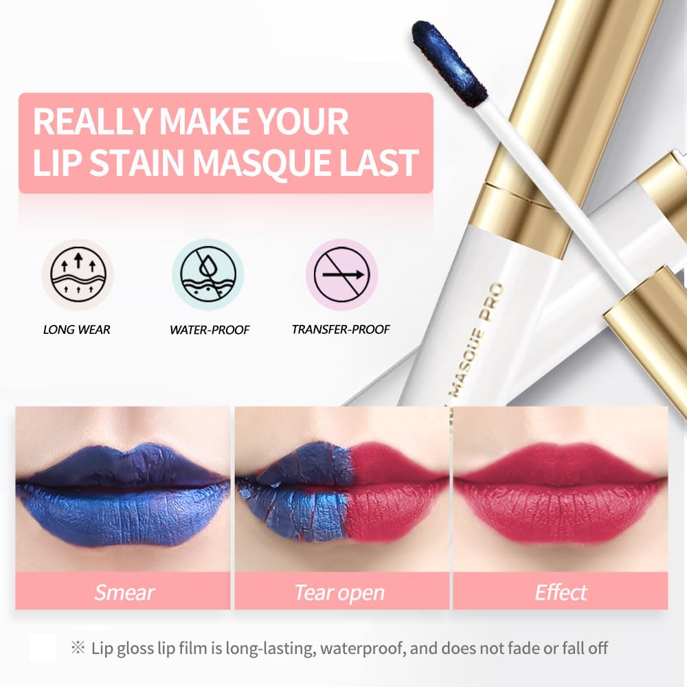 Houksouml Easy to Apply Peel-Off Lip Tint enables quick, even coverage.