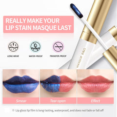 Houksouml Lip Stain Easy-Apply Peel-Off Tint with quick two-minute dry-down.