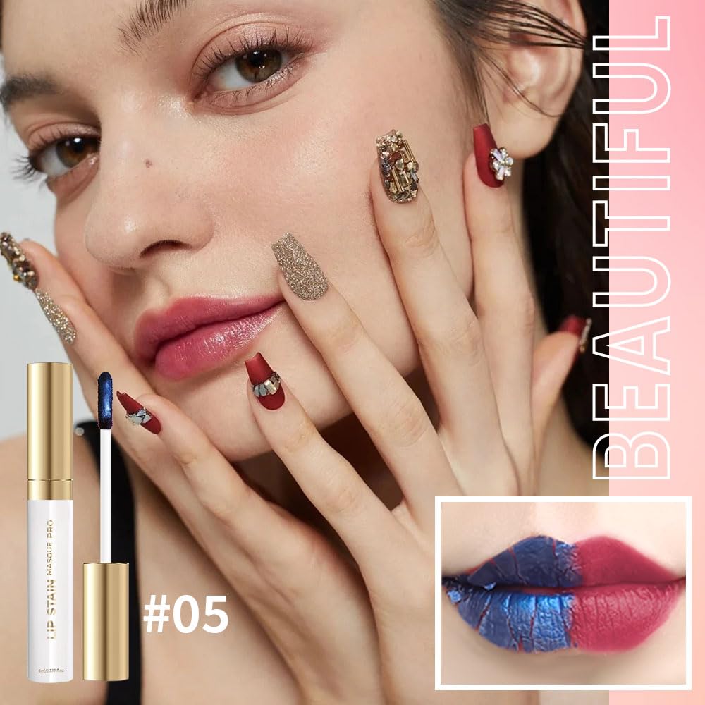Houksouml Plant-Based Lip Tint uses gentle pigments for a safe semi-permanent tint.