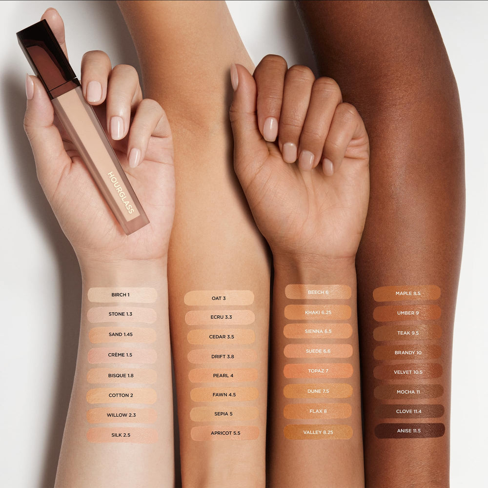 Blemish coverage with Hourglass Vanish Airbrush Concealer without caking or heaviness.