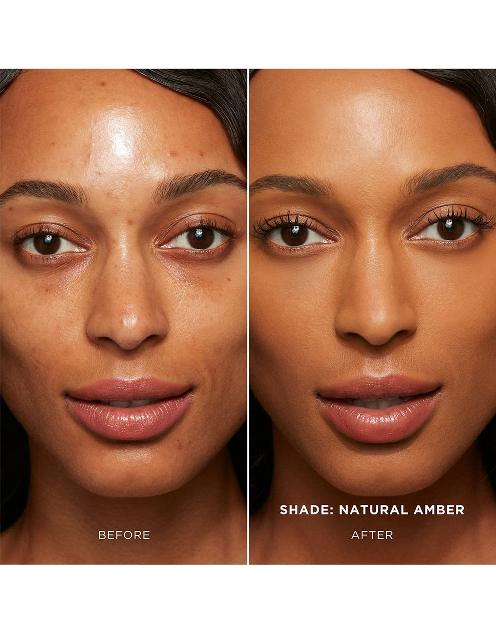Hourglass Vanish Seamless Finish Foundation Stick being applied with brush for a seamless, natural finish.