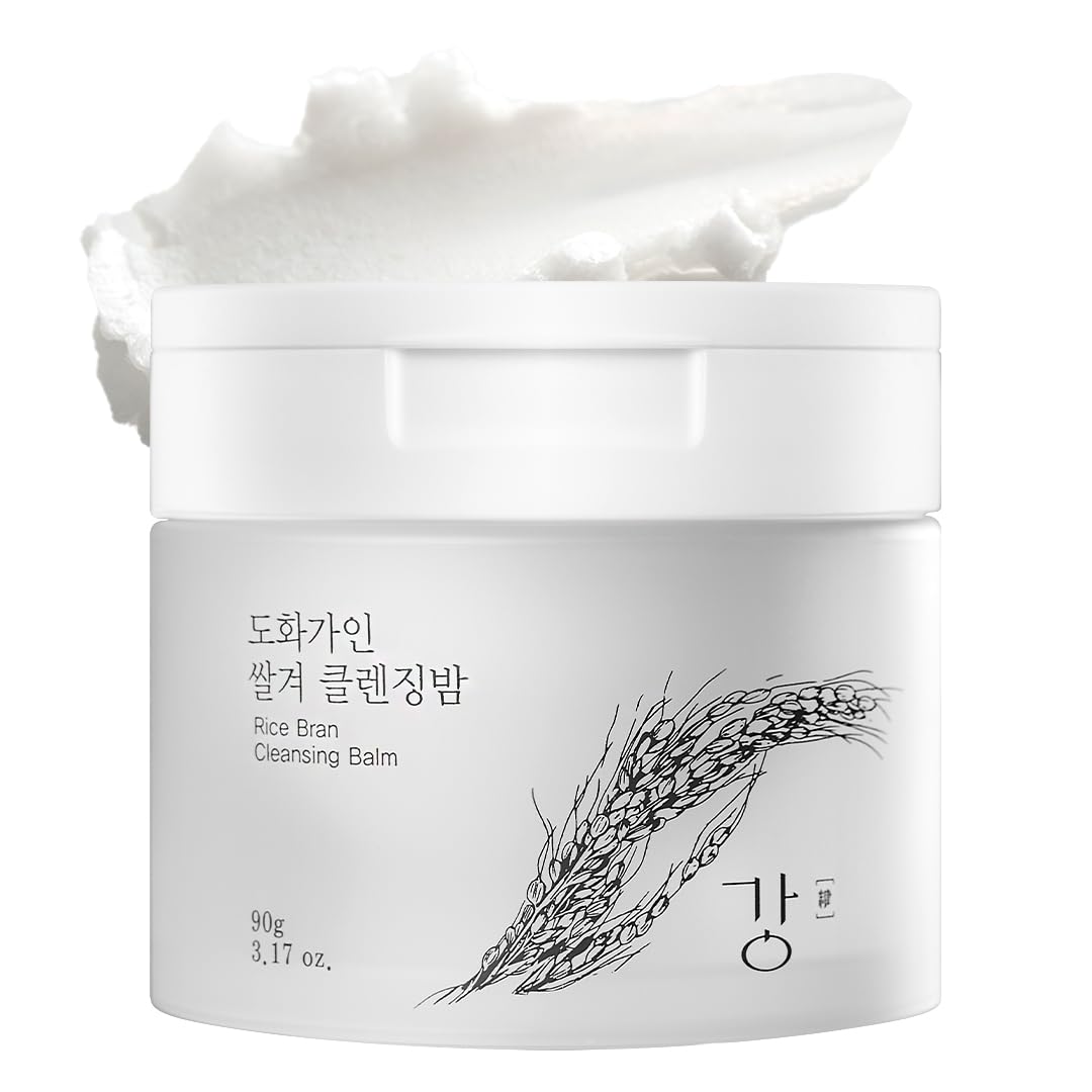 House of Dohwa cleansing balm rice scent bottle pour—easy makeup removal with silky hydration boost.