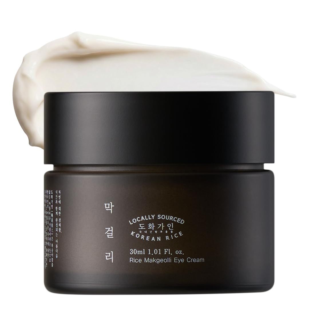 House of Dohwa Rice Makgeolli Eye Cream bottle close-up for hydration