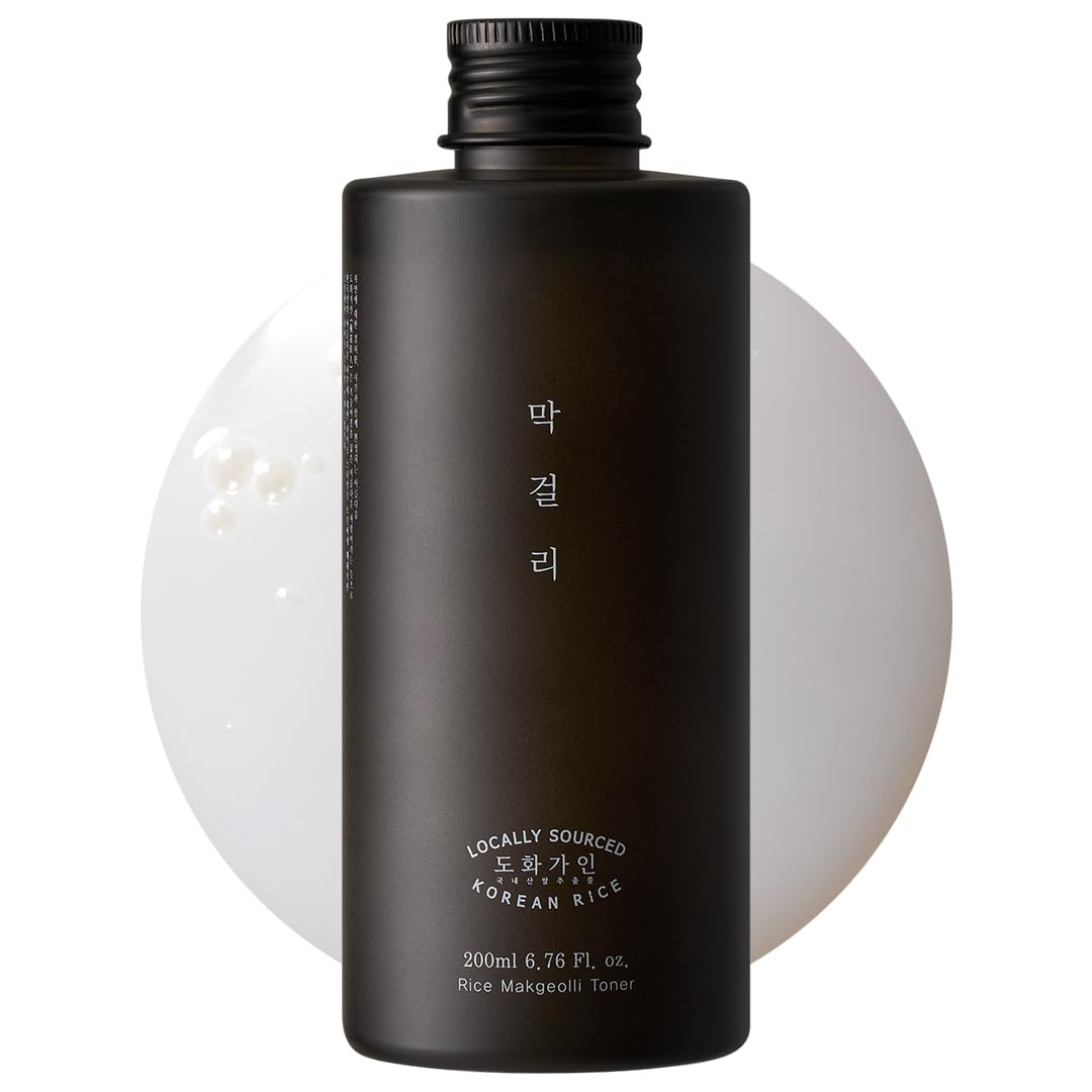 House of Dohwa Rice Makgeolli Toner bottle on display for daily skincare.