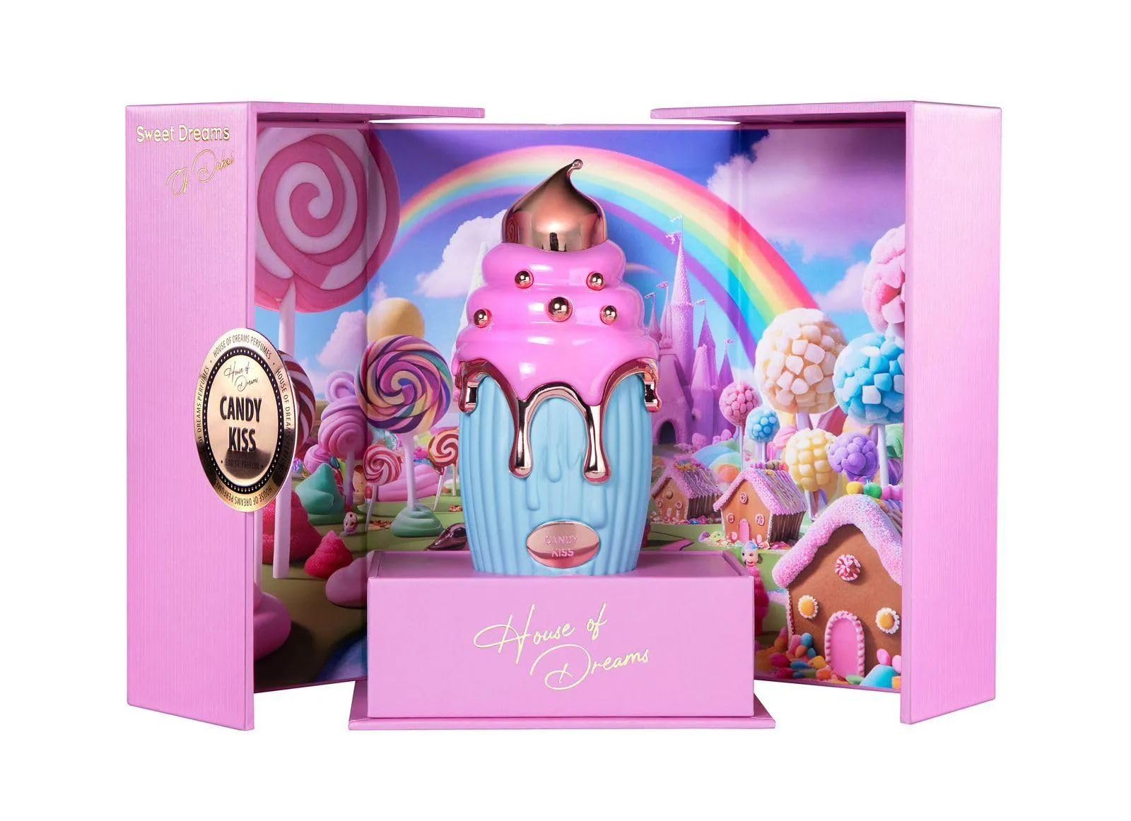 House Of Dreams Candy Kiss heart notes reveal jasmine and rose for a romantic touch.