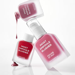 House of Hur Moist Ampoule Blusher Pink Rosie swatches on arm for universal shade.