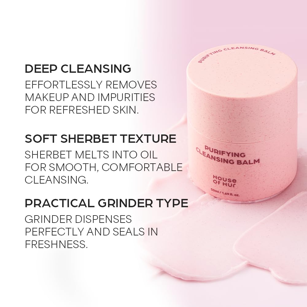 House of Hur Purifying Cleansing Balm during facial massage for hydrated skin.