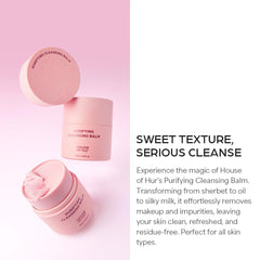 House of Hur Purifying Cleansing Balm on skin demonstrating gentle cleansing.