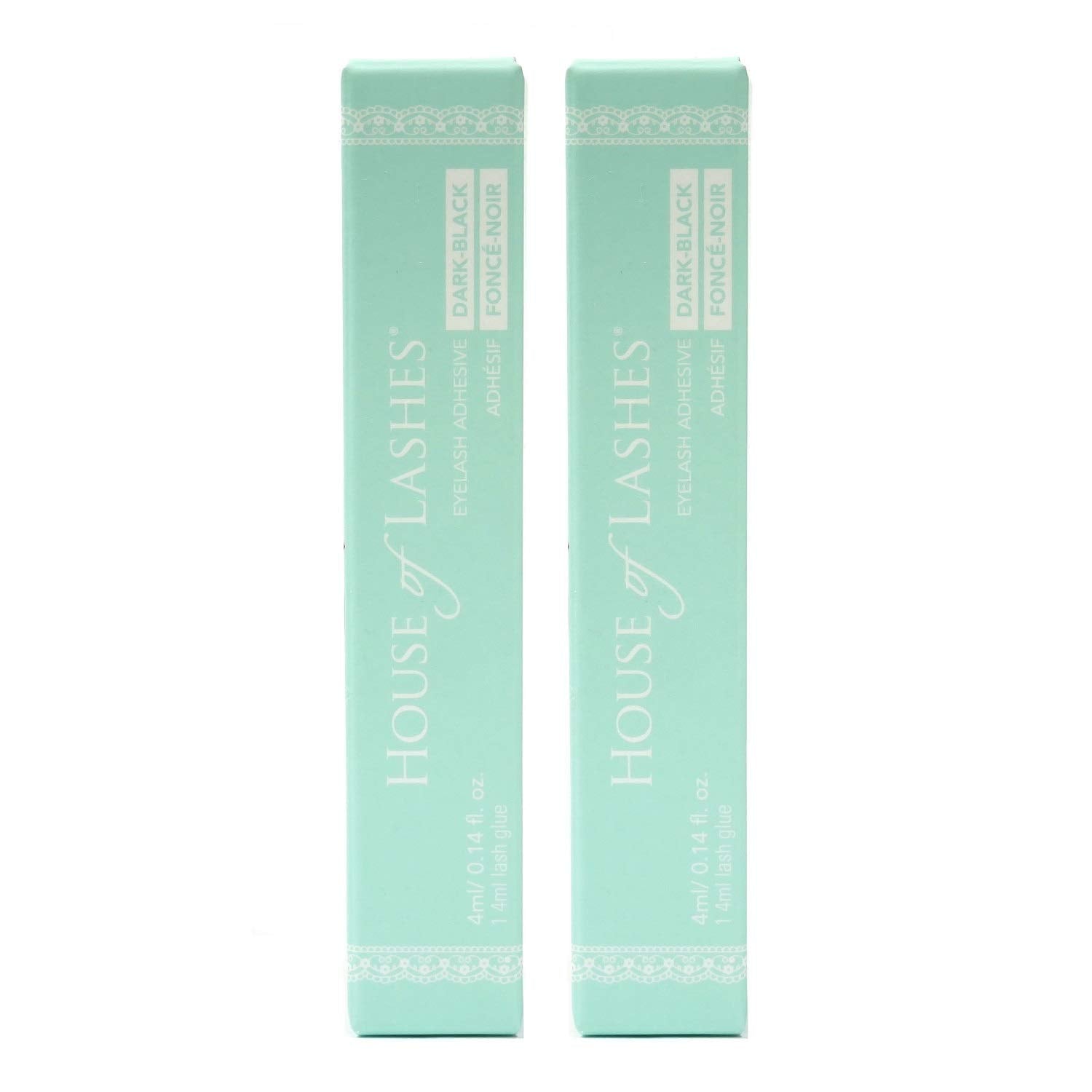 House of Lashes Dark Adhesive applying false lashes for a seamless blend.