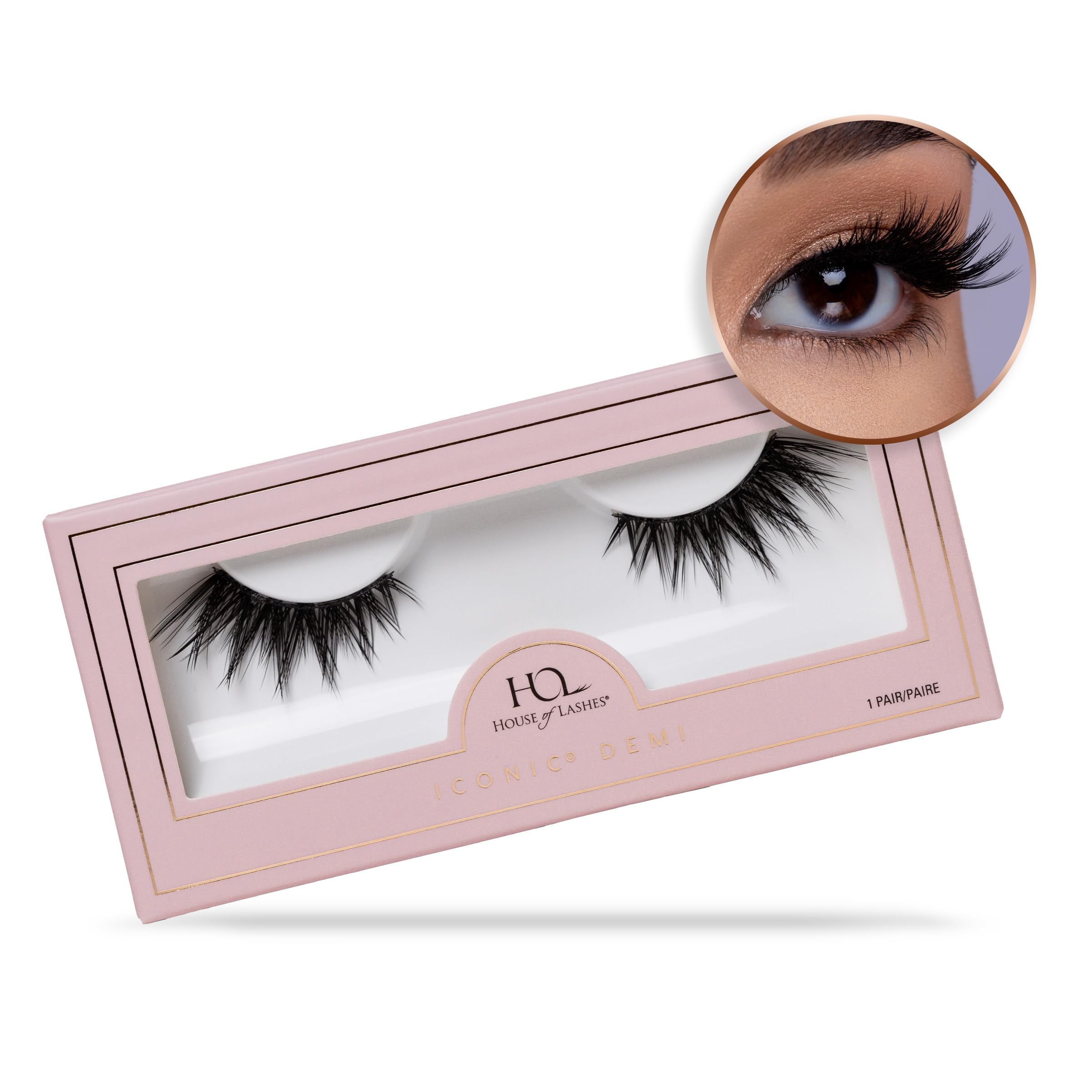 House of Lashes Iconic Demi full-volume cat-eye lashes for bold look