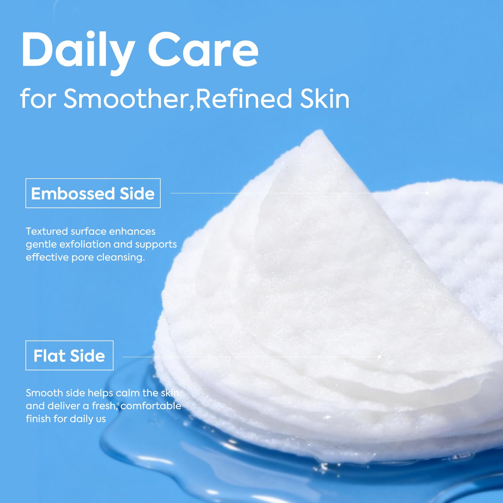 House of Nutrition Glycolic Pad close-up on skin texture being refined.