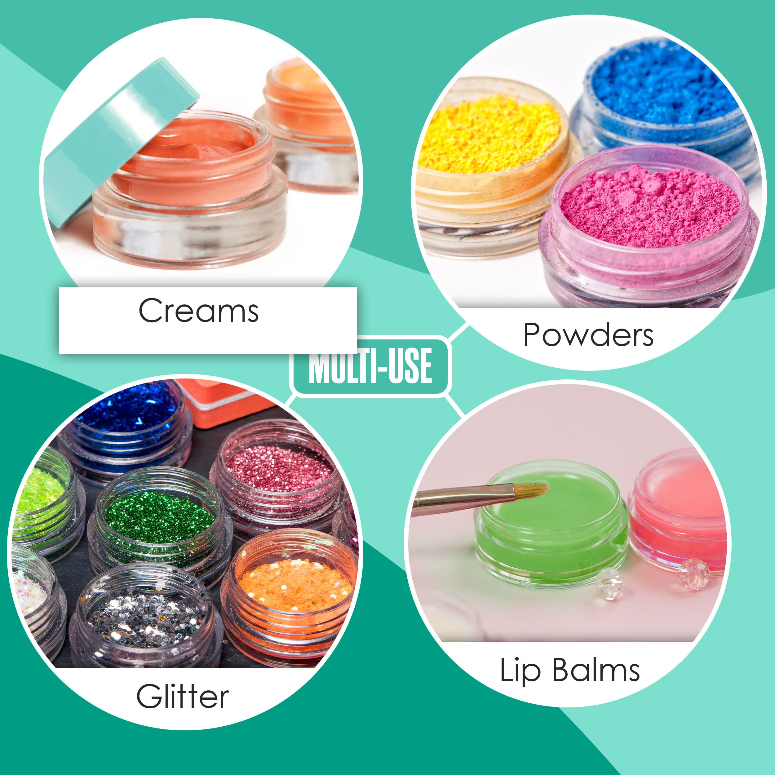 Houseables cosmetic mini jar in use-case for creams balms or samples on the go