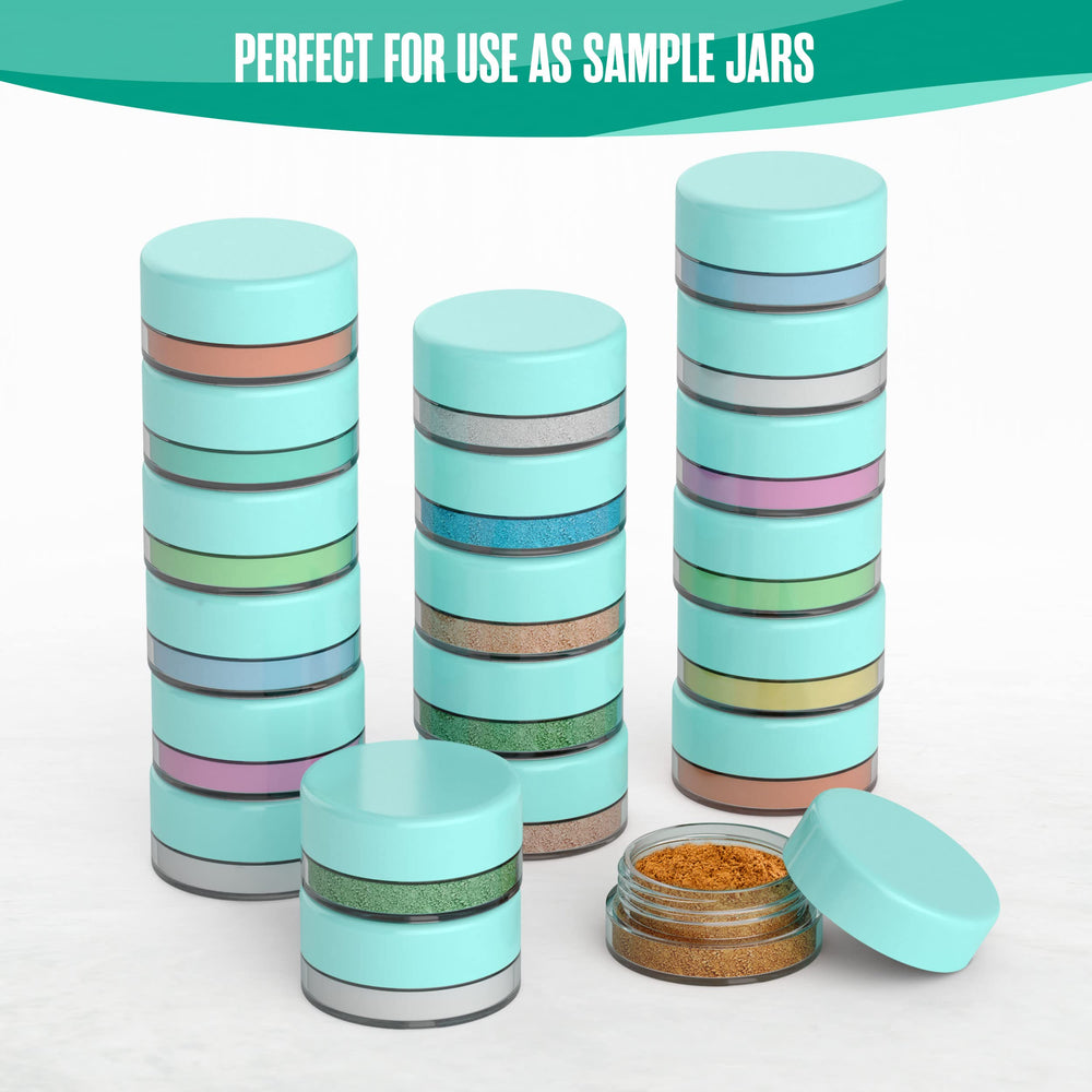 Houseables acrylic mini jar close-up with inner liner for tight containment