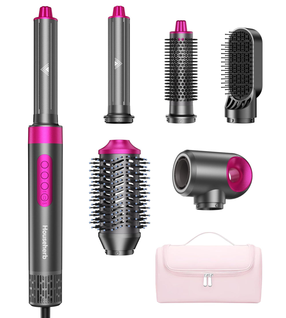 Househerb 6-in-1 hair dryer brush for all-in-one styling at home with quick results.