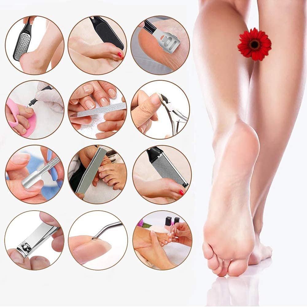 Hoxida replaceable grinding heads for customizable foot smoothing.