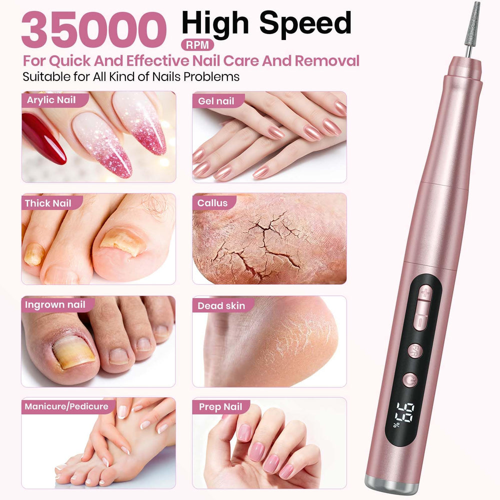 Hoxida lightweight pen-shaped nail drill for comfortable handling.