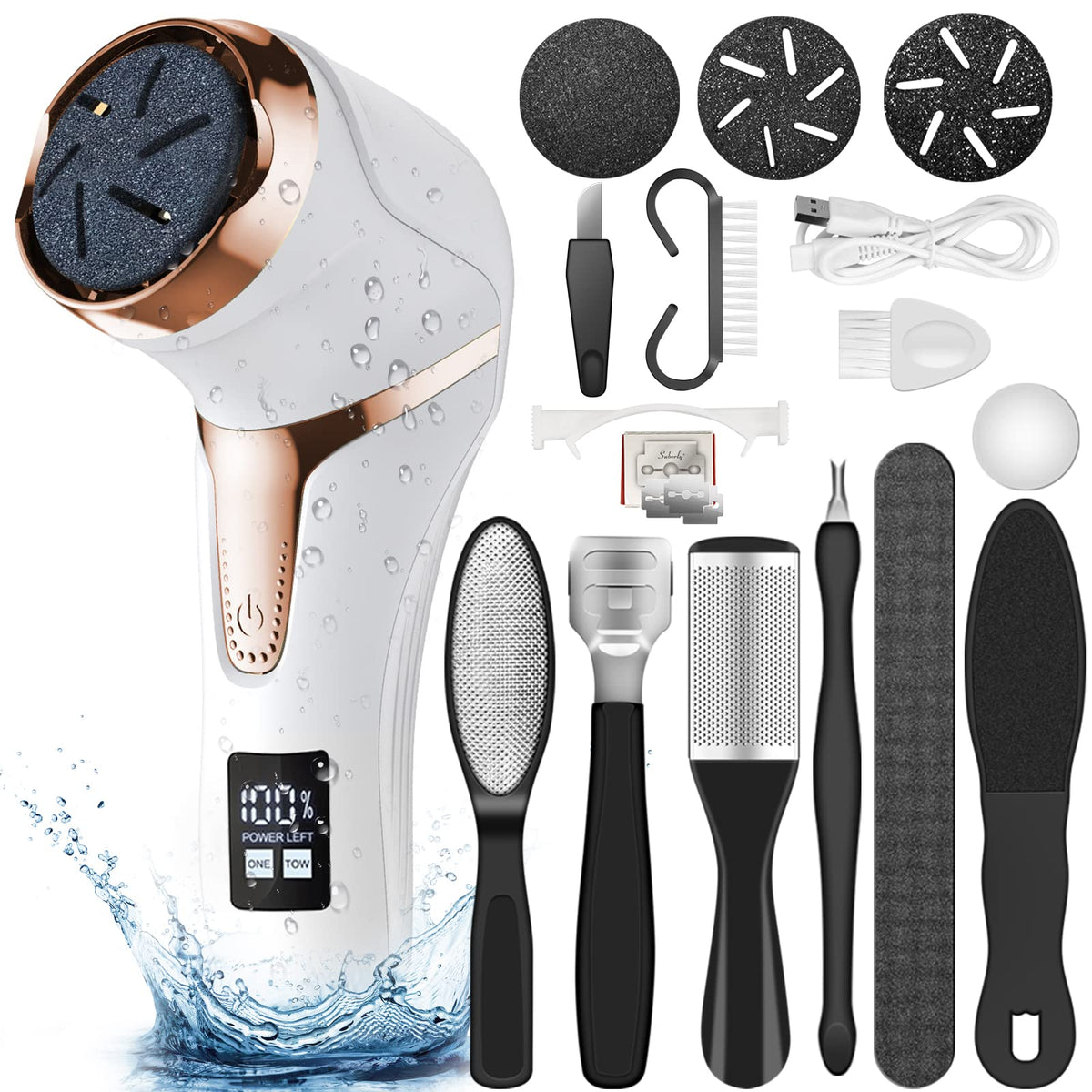 Hoxida electric callus remover with vacuum for clean, comfortable feet.