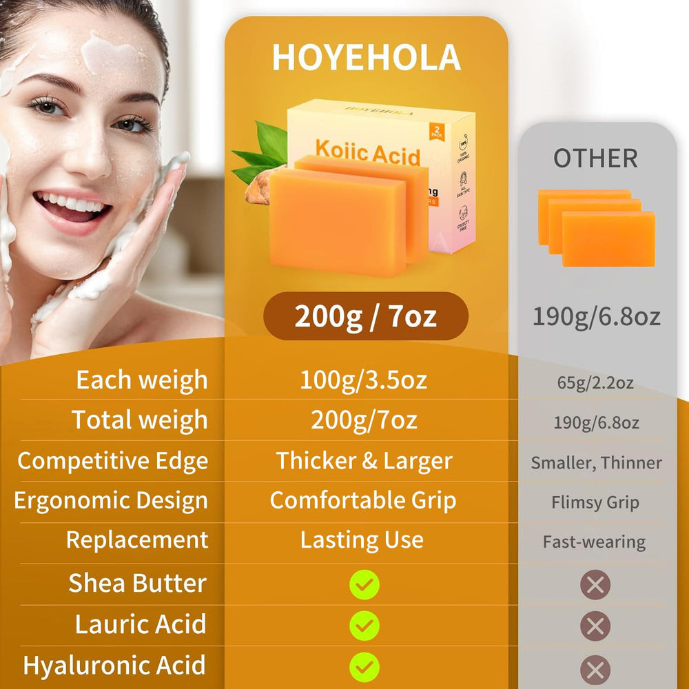 HOYEHOLA kojic turmeric soap applied to skin with moisturizing feel