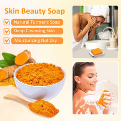 HOYEHOLA kojic turmeric soap lather forming rich foam during cleansing