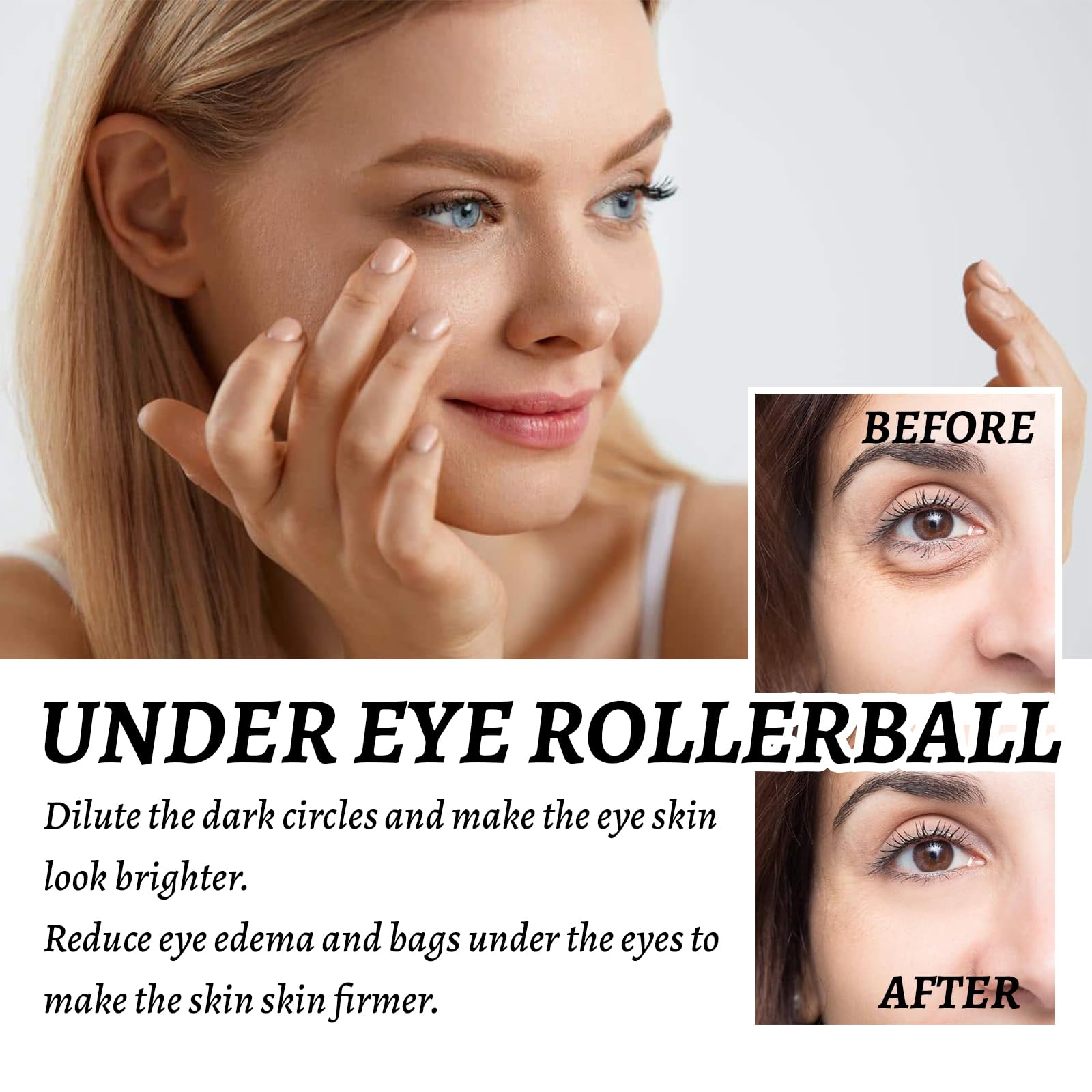 HOYGI eye roller technique demonstrates even distribution around the eye contour.