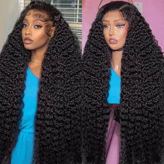 Hoyrhra 30-inch deep-wave wig cap-construction for secure daily wear.
