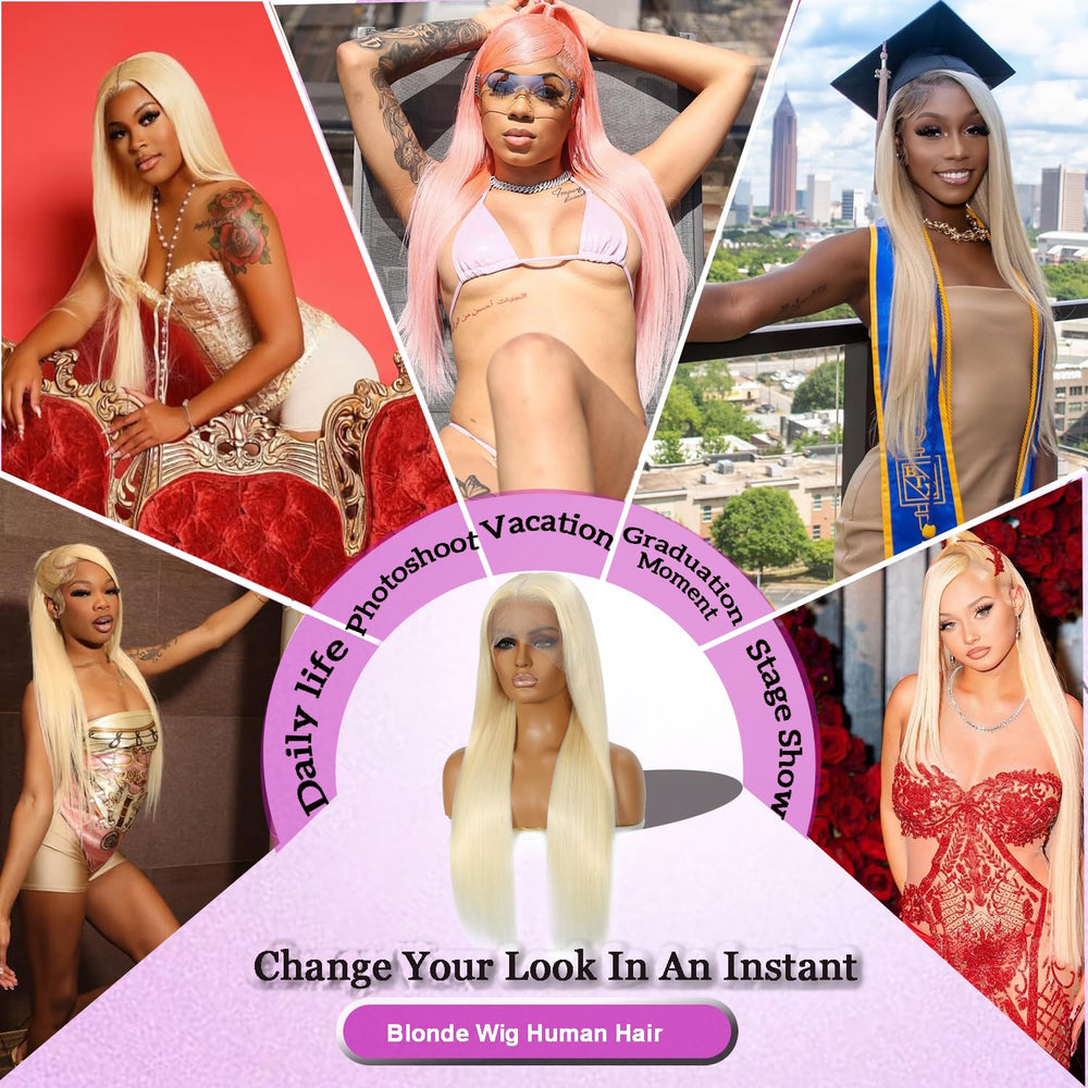 HPJIQ 613 straight wig with minimal shedding for easy maintenance