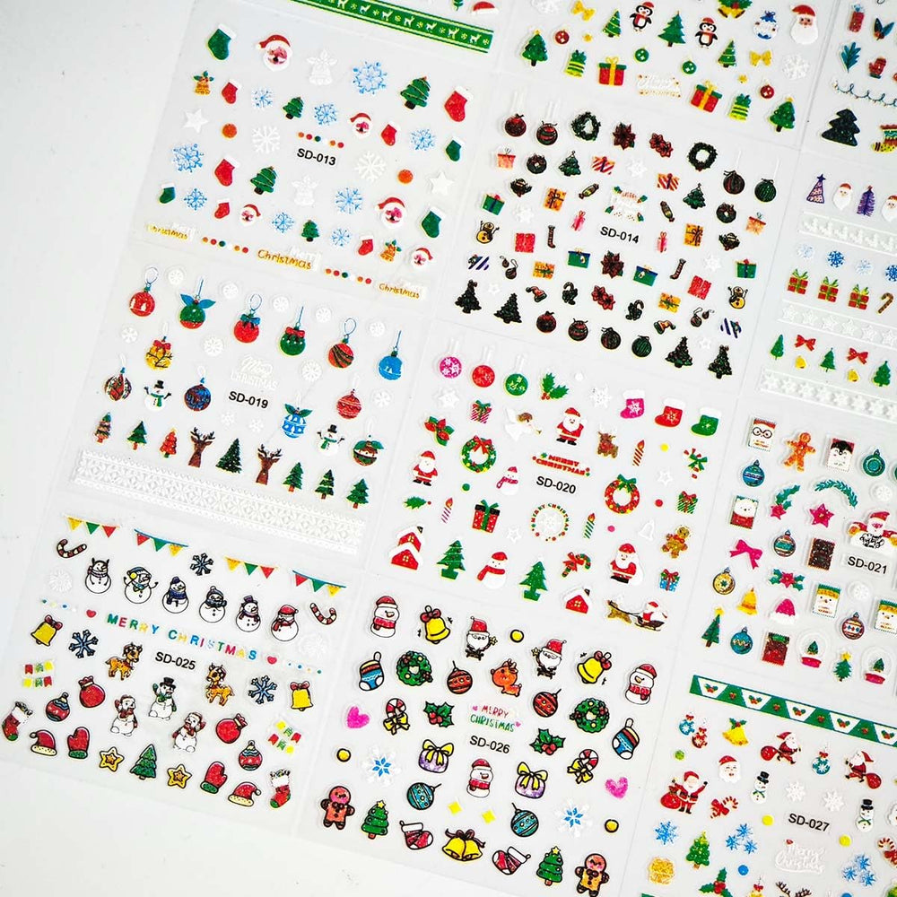 HPYFOI Christmas nail stickers gingerbread man motif for playful nails