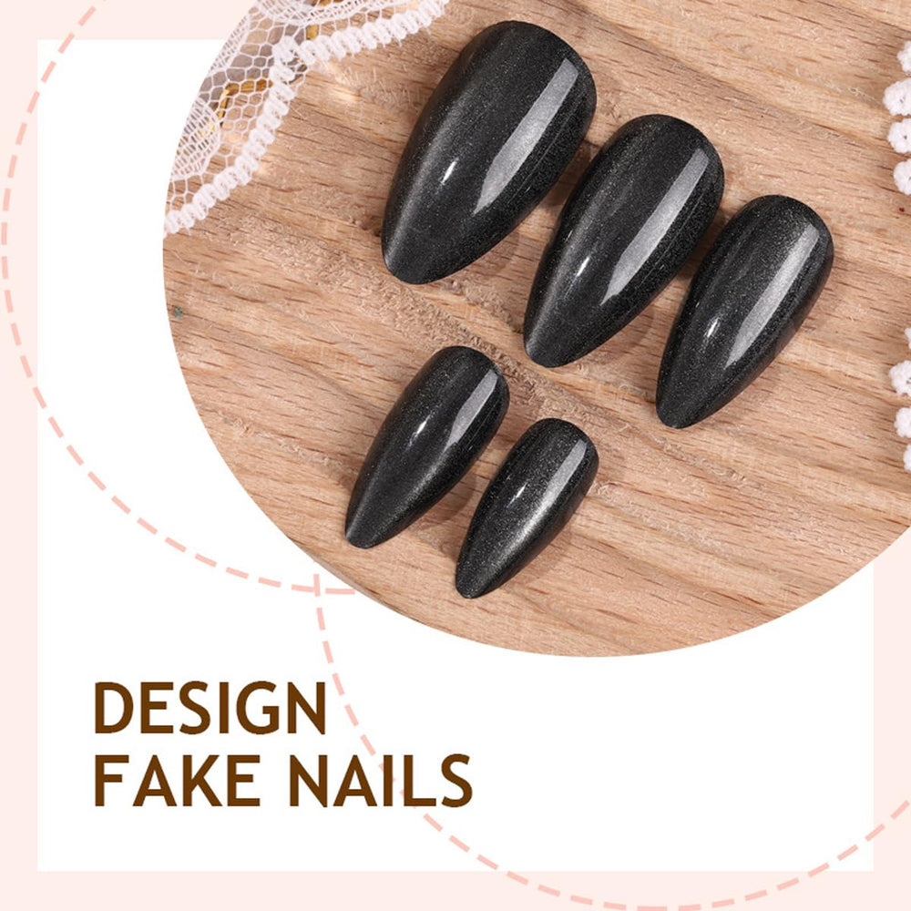 HPYFOI nail kit includes file, jelly stickers, and wooden removal stick for easy setup.
