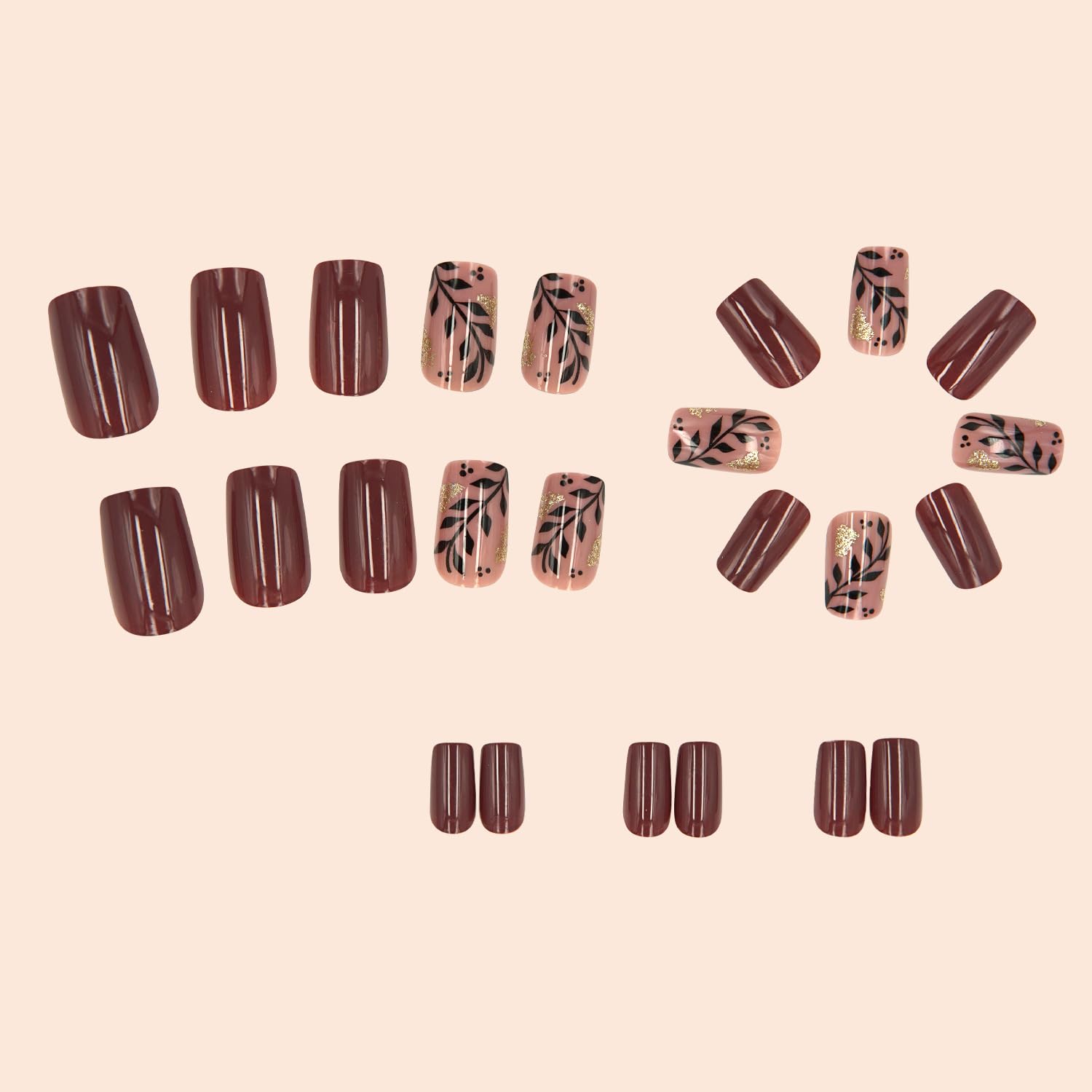 HPYFOI press-on nail kit included for quick at home manicure