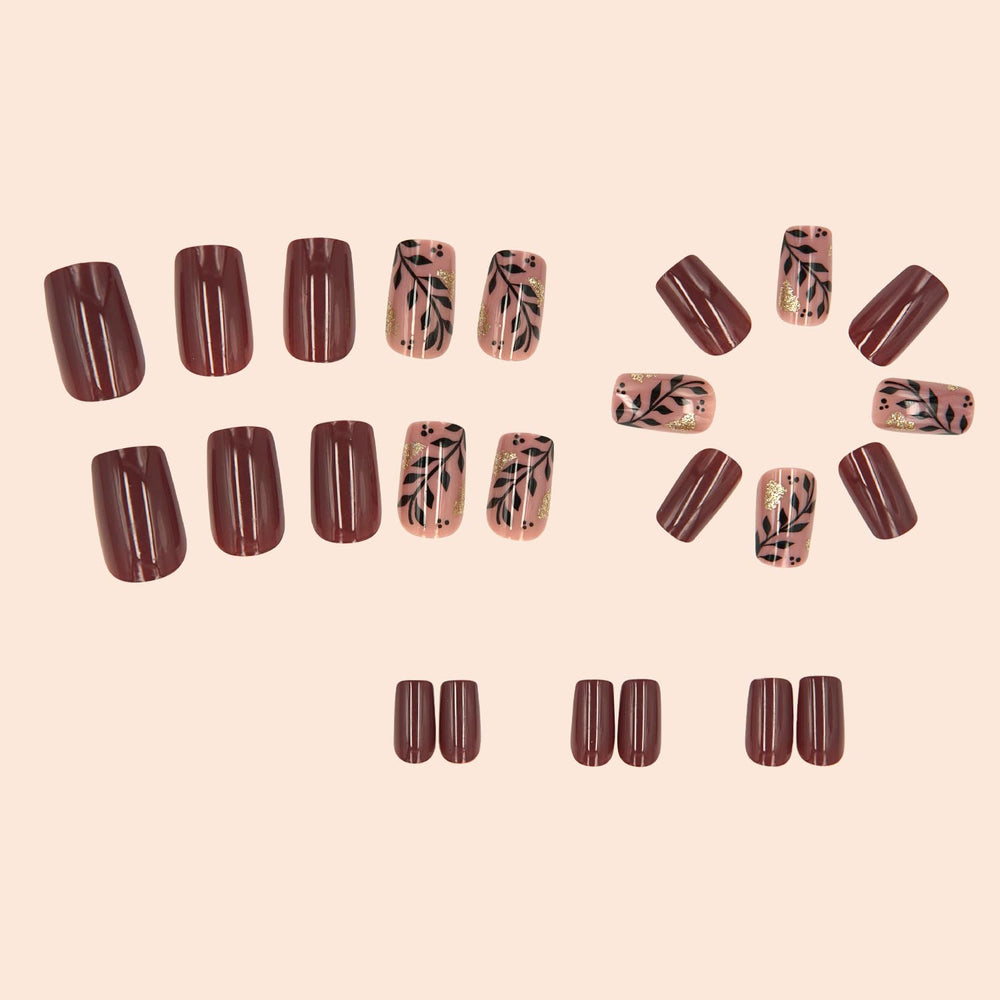 HPYFOI press-on nail kit included for quick at home manicure