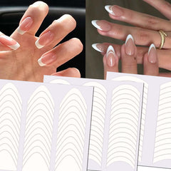 HPYFOI vinyl self-adhesive French tip tape demonstrating secure adhesion