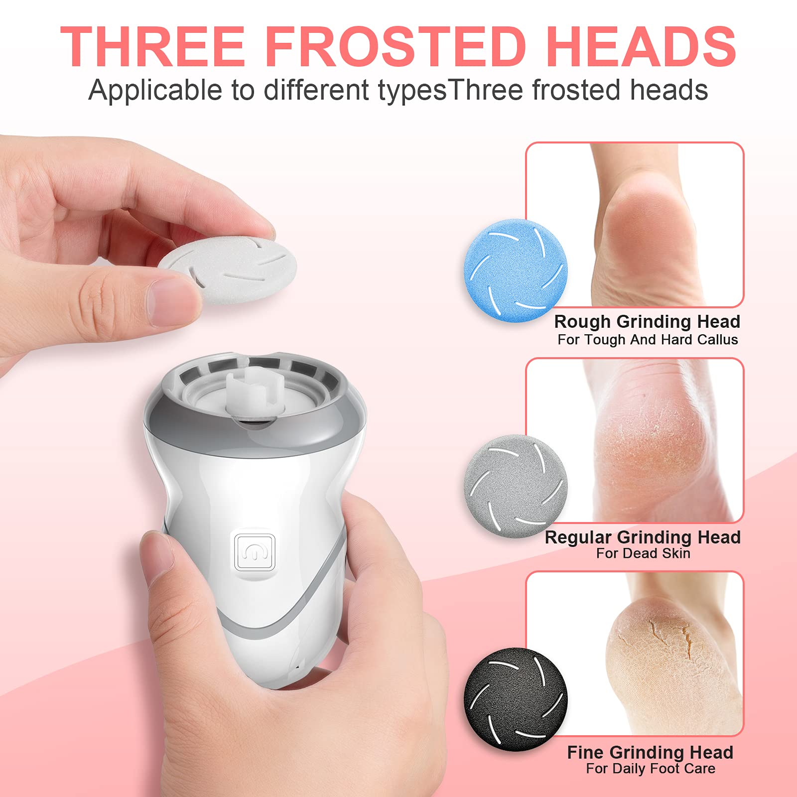 HQISTAR foot file with vacuum system captures dust during exfoliation