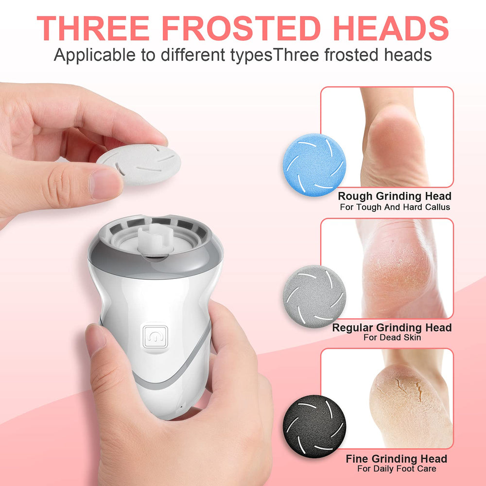 HQISTAR foot file with vacuum system captures dust during exfoliation