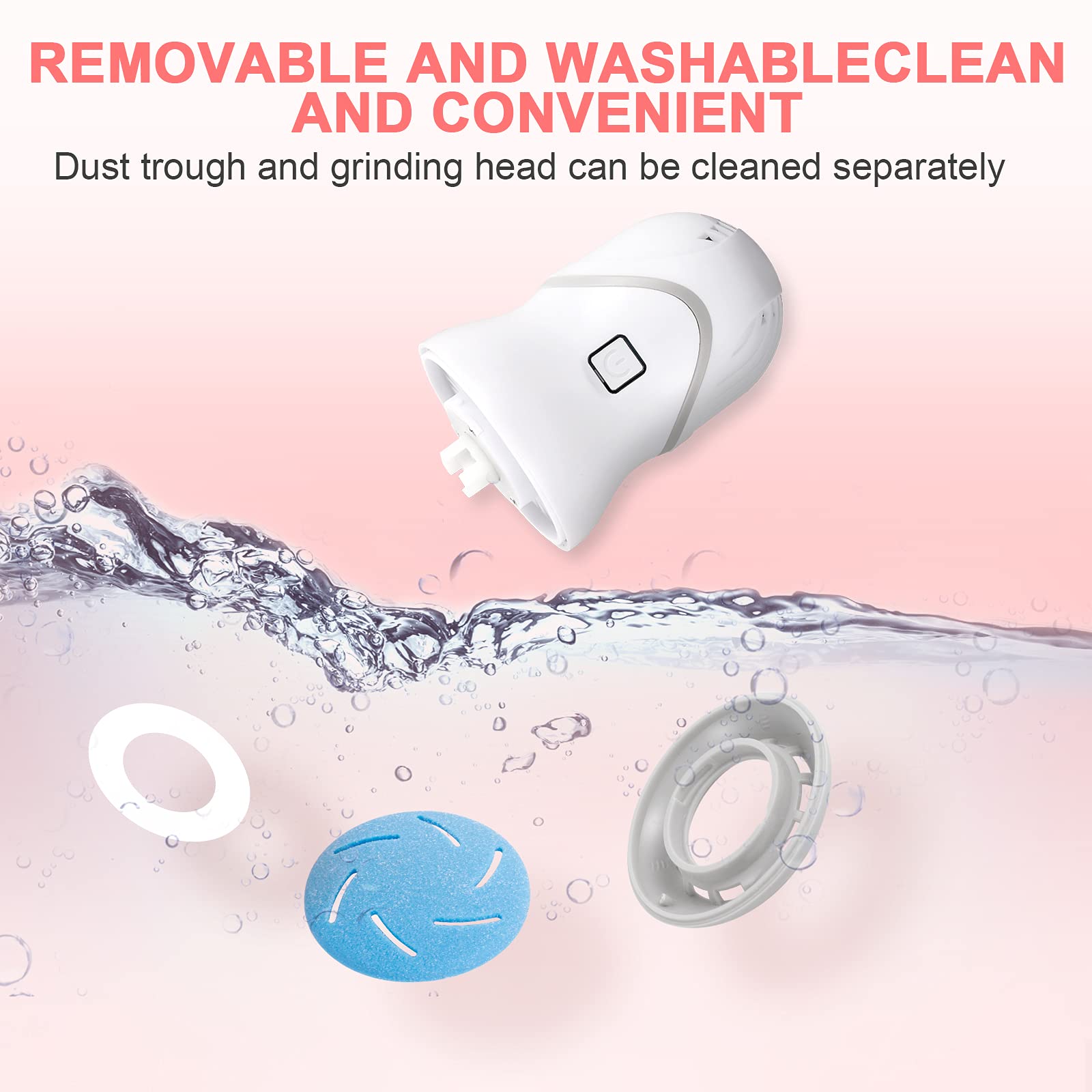 HQISTAR three grinding heads coarse fine polishing for varied skin needs