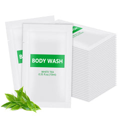 HQSLsund travel-size body wash sachets for bulk hotel guest use, leak-proof and portable.
