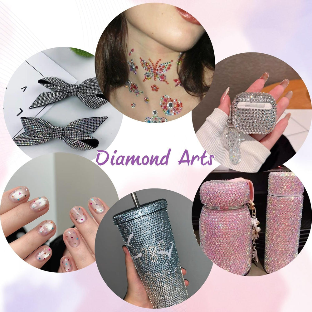 HRLbrc rhinestones sparkle on clothes and nails for embellishment