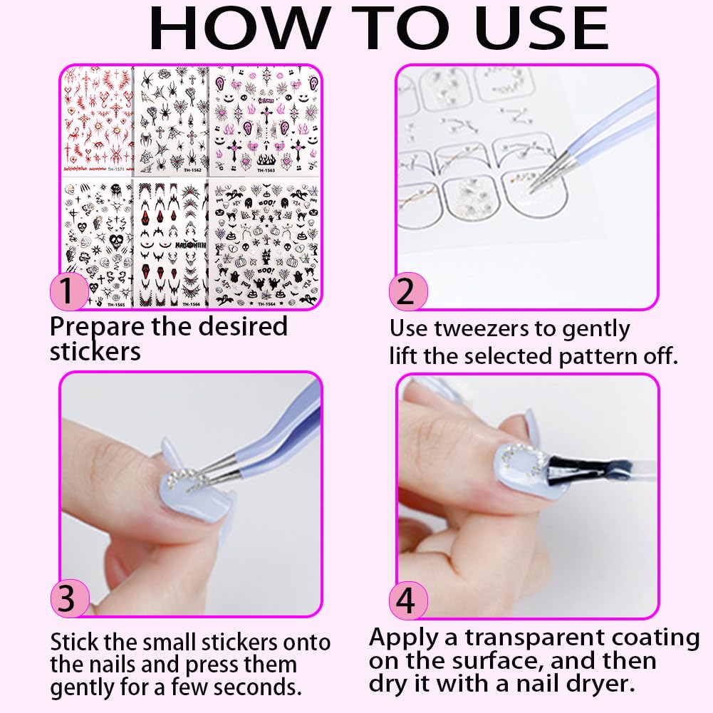 Hrnsnails Christmas nail stickers easy application designs for DIY holiday nail art at home.