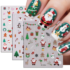 Hrnsnails Christmas nail stickers elk deer design for bold holiday accents and easy removal.