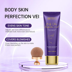 HRTTUO Body Coverage Perfector brush application demonstrates precise, buildable coverage