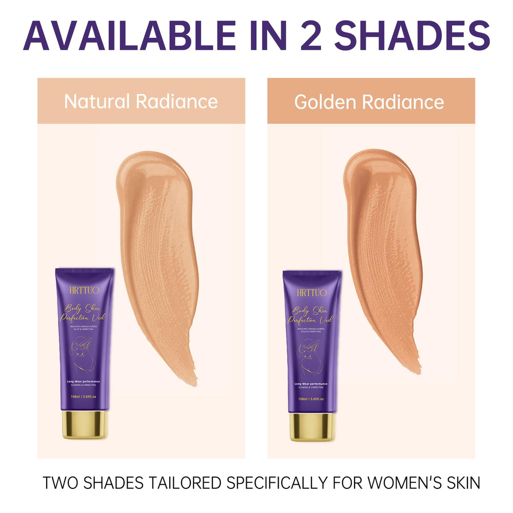 HRTTUO Body Coverage Perfector swatches on arm showing blendable coverage