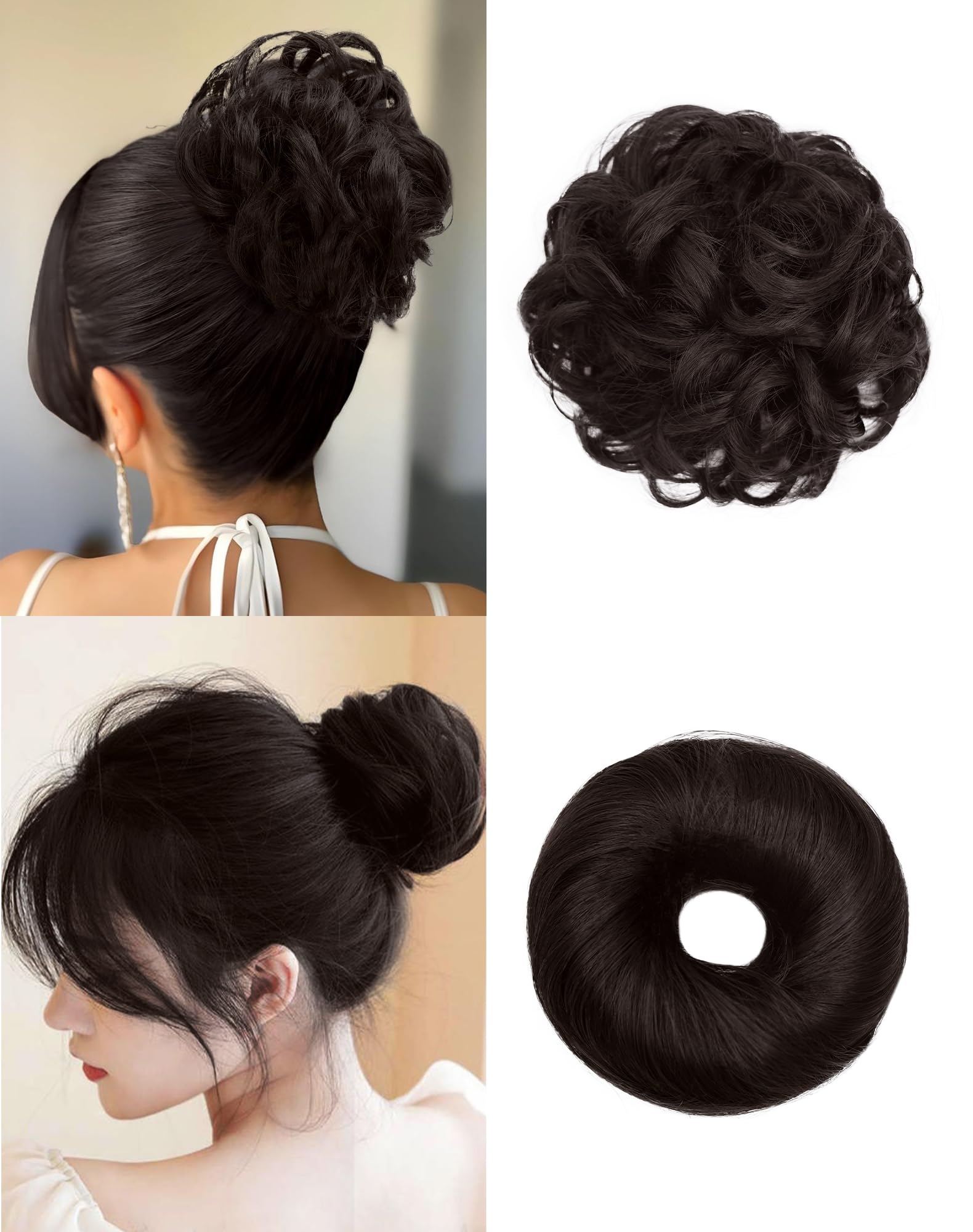 HSLHDI messy bun large 6inch for added volume and quick styling.