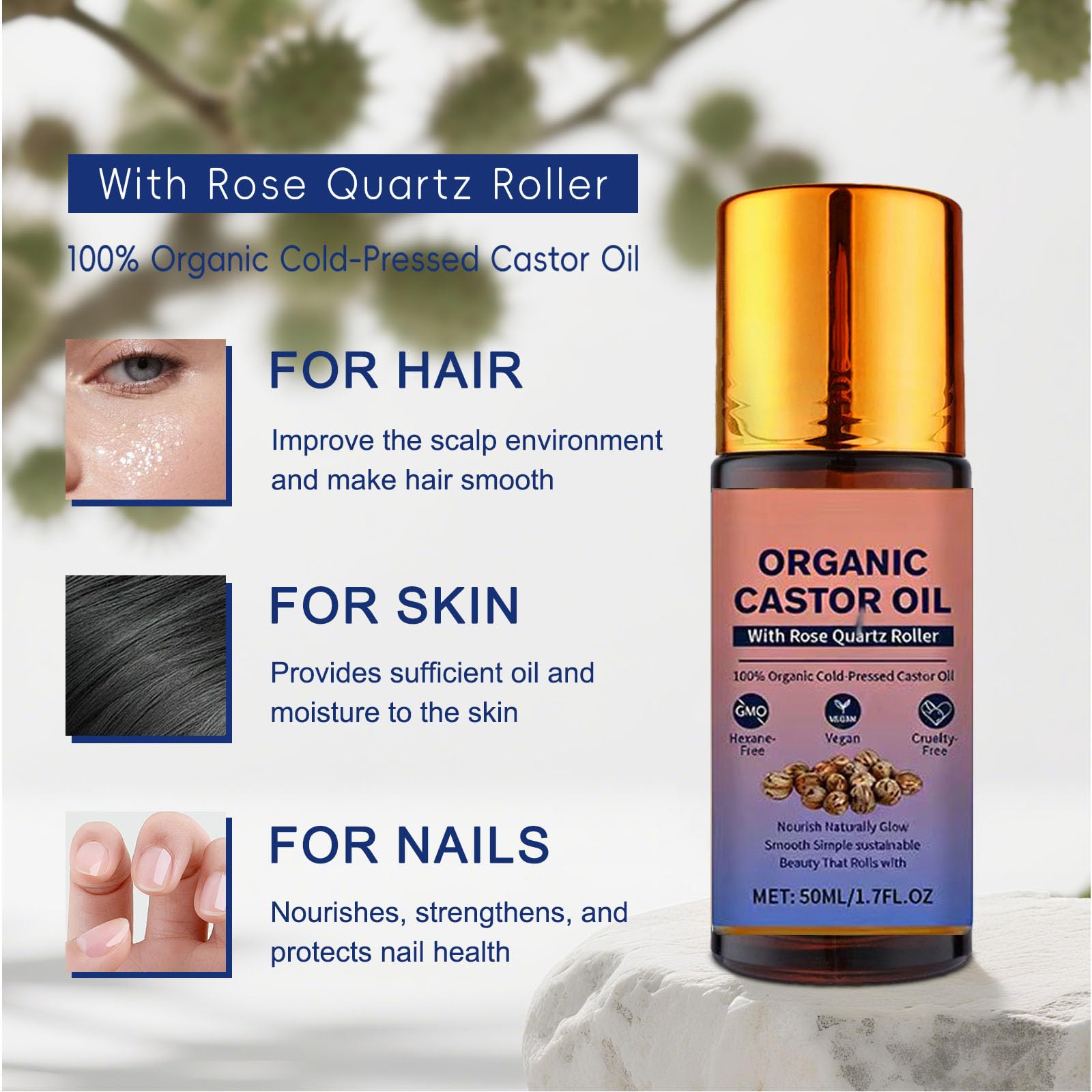 HTBGAA rose quartz roller close-up for relaxing self-care ritual