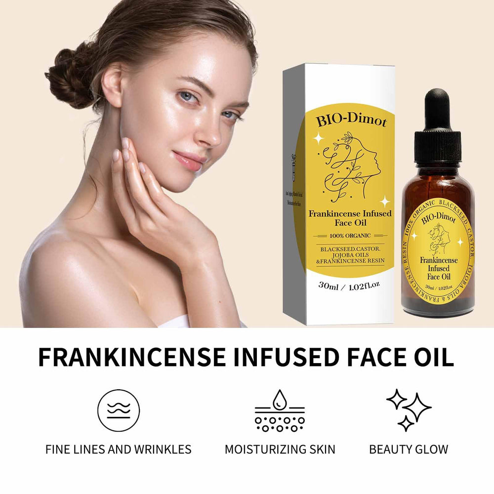 HuaQing frankincense resin oil ingredients closeup highlights natural components.